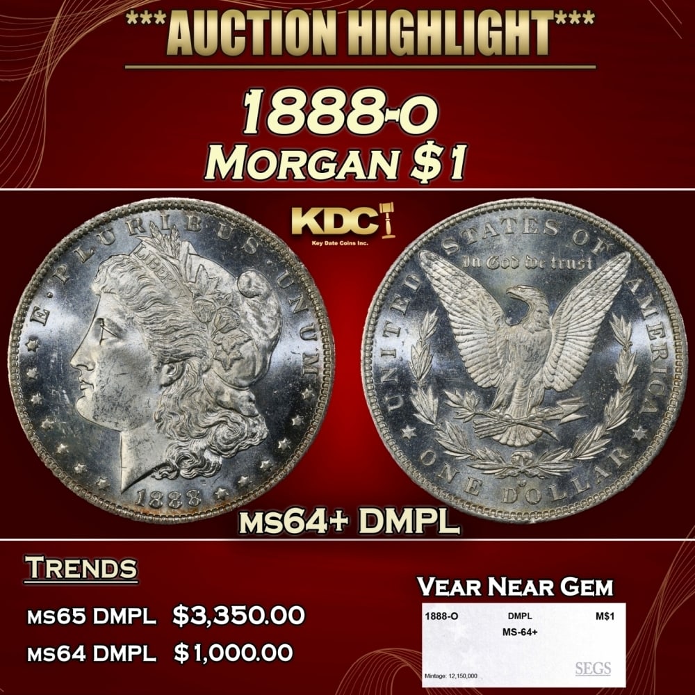 1888-o Morgan Dollar $1 ms64+ DMPL SEGS (1 of 4)