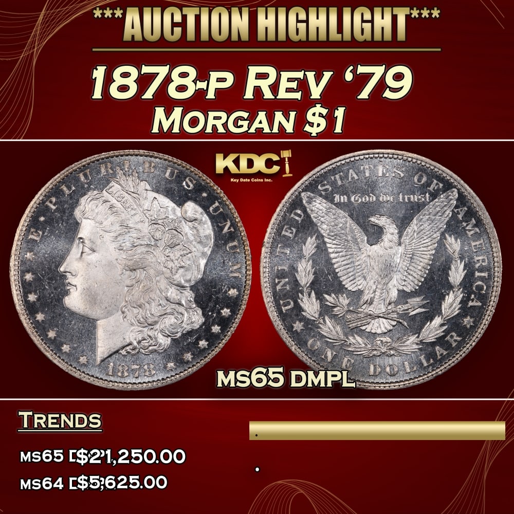 1878-p Rev '79 Morgan Dollar $1 ms65 dmpl SEGS: 1878-p Rev '79 Morgan Dollar $1 ms65 dmpl SEGS. 0