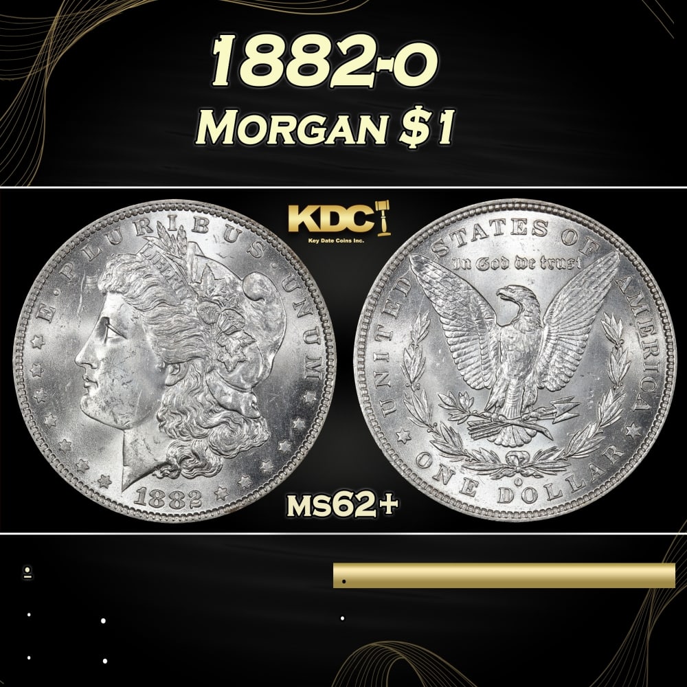 1882-o Morgan Dollar $1 Grades ms62+: 1882-o Morgan Dollar $1 Grades ms62+. 0