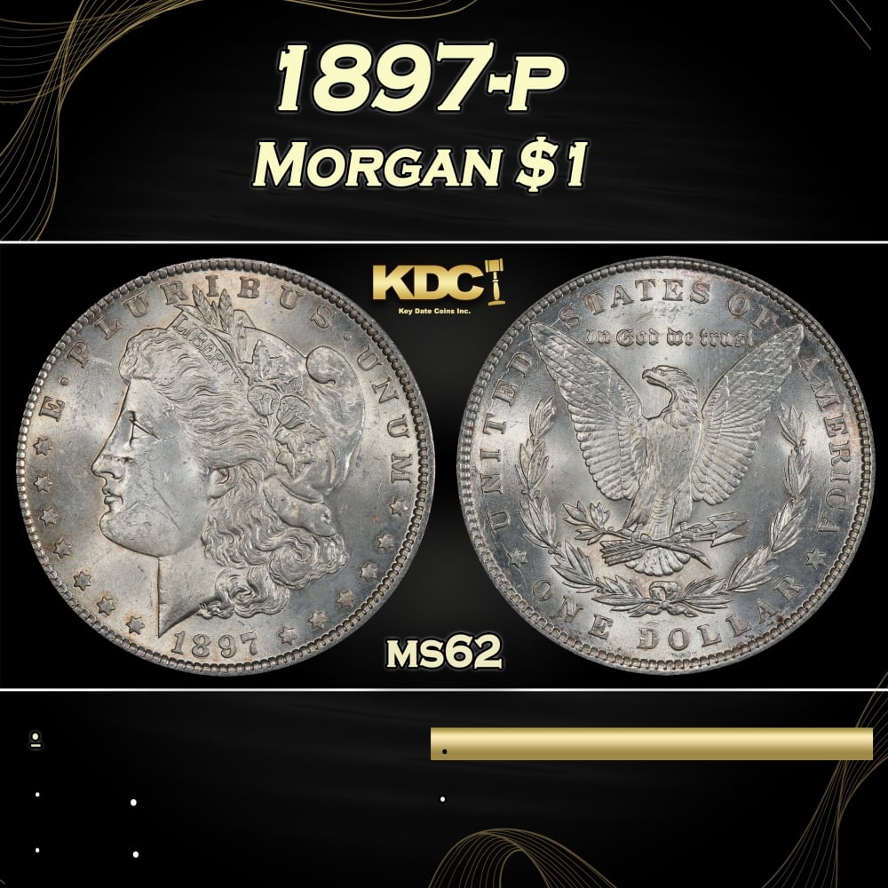 1897-p Morgan Dollar $1 Grades ms62: 1897-p Morgan Dollar $1 Grades ms62. 0