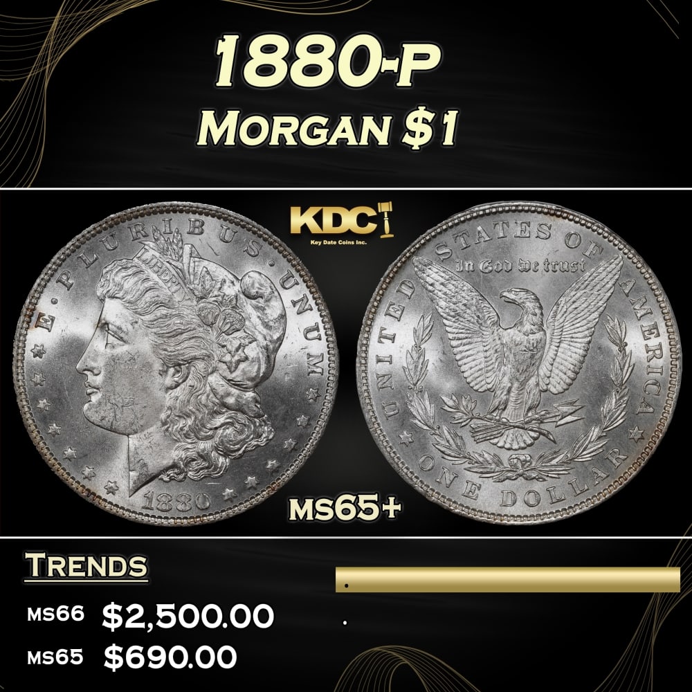 1880-p Morgan Dollar $1 ms65+ SEGS (1 of 3)
