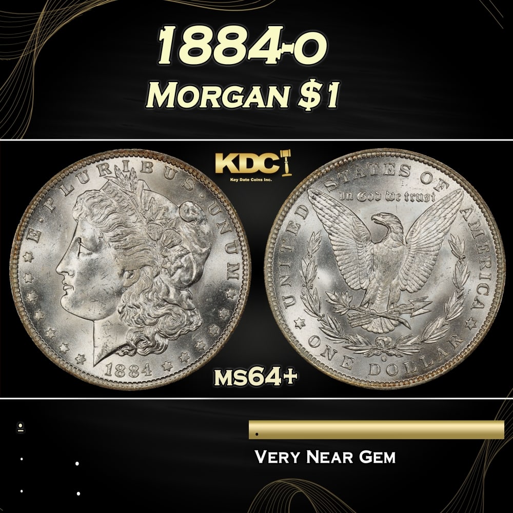 1884-o Morgan Dollar $1 Grades ms64+: 1884-o Morgan Dollar $1 Grades ms64+. 0