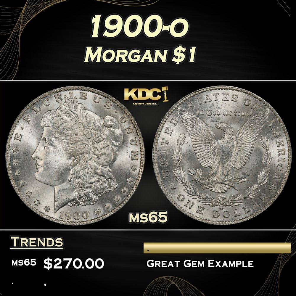 1900-o Morgan Dollar $1 Grades ms65: 1900-o Morgan Dollar $1 Grades ms65. 0