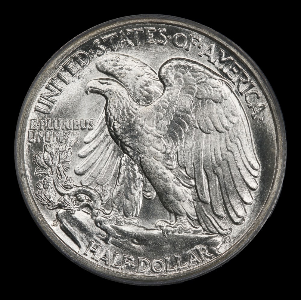 1941-d Walking Liberty Half Dollar 50c Grades ms66 - 3
