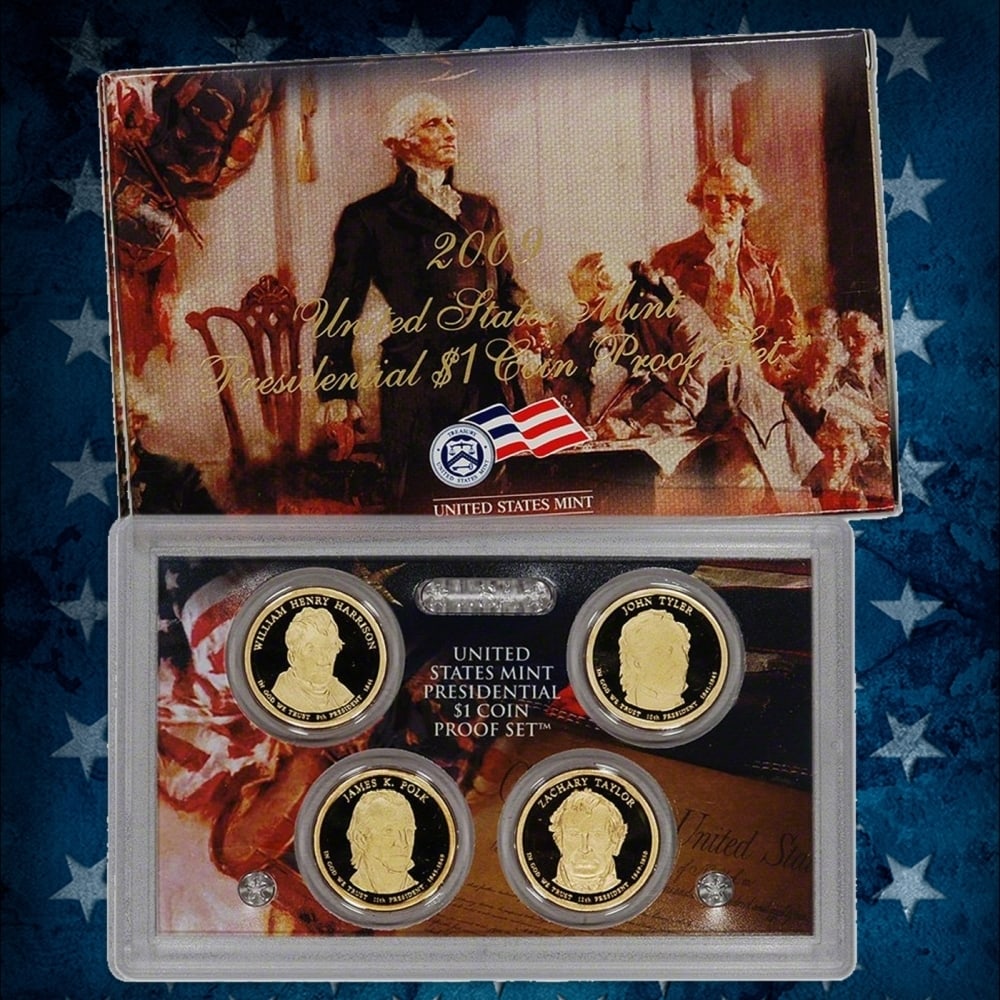 2007-2009 Presidential Dollar Proof Sets First 3 Years, 12 Coins In Original Government Packaging - 4