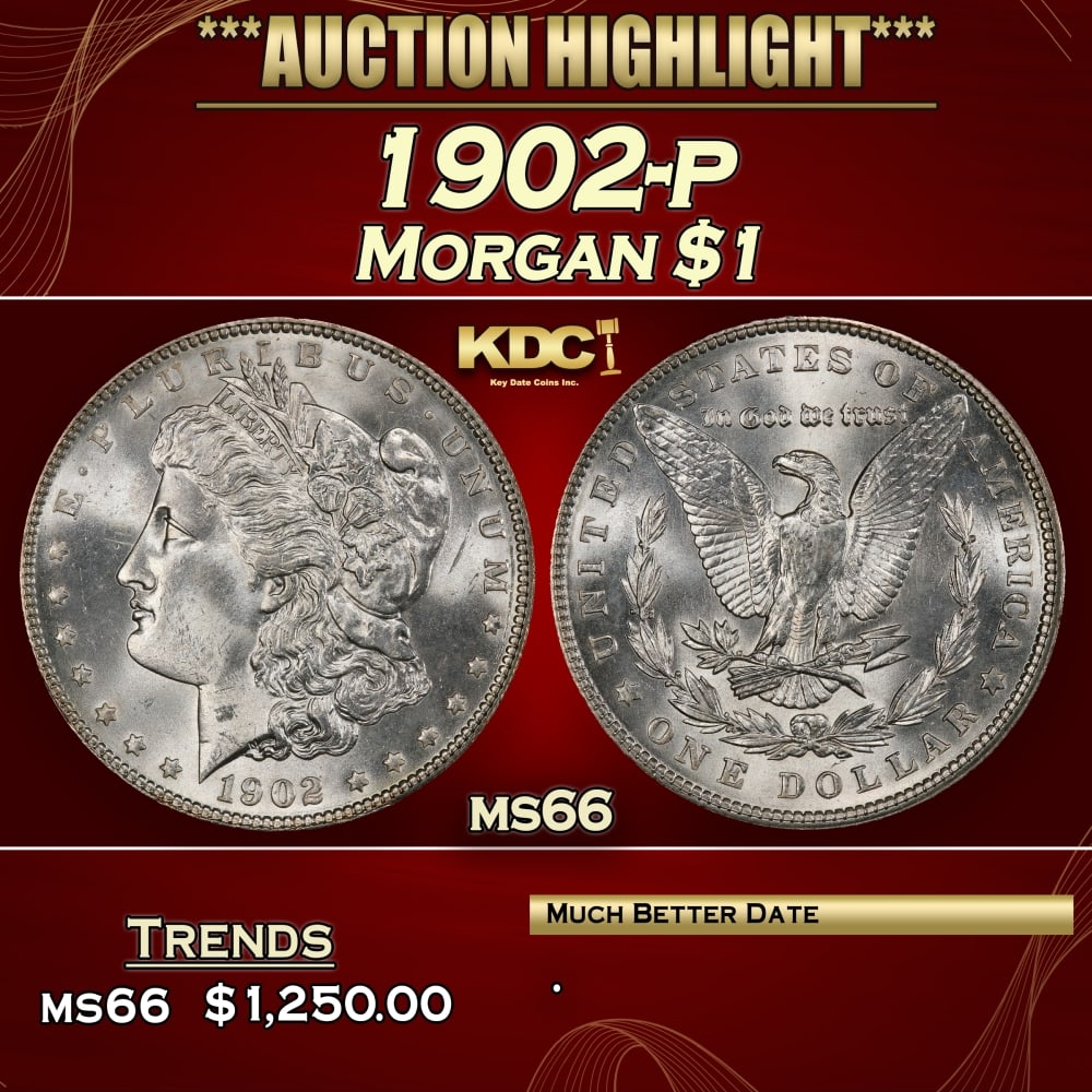 1902-p Morgan Dollar $1 ms66 SEGS (1 of 4)
