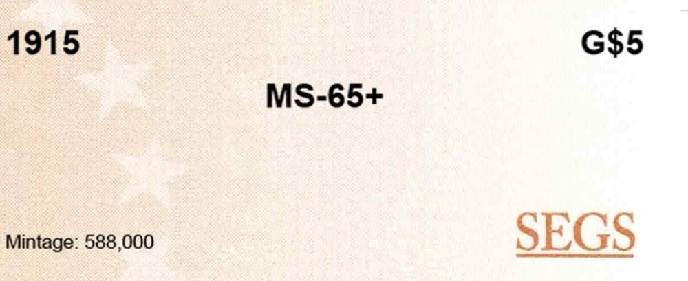 1915-p Gold Indian Half Eagle Near Top Pop $5 ms65+ SEGS: 1915-p Near Top Pop Gold Indian Half Eagle $5 ms65+ SEGS. 0