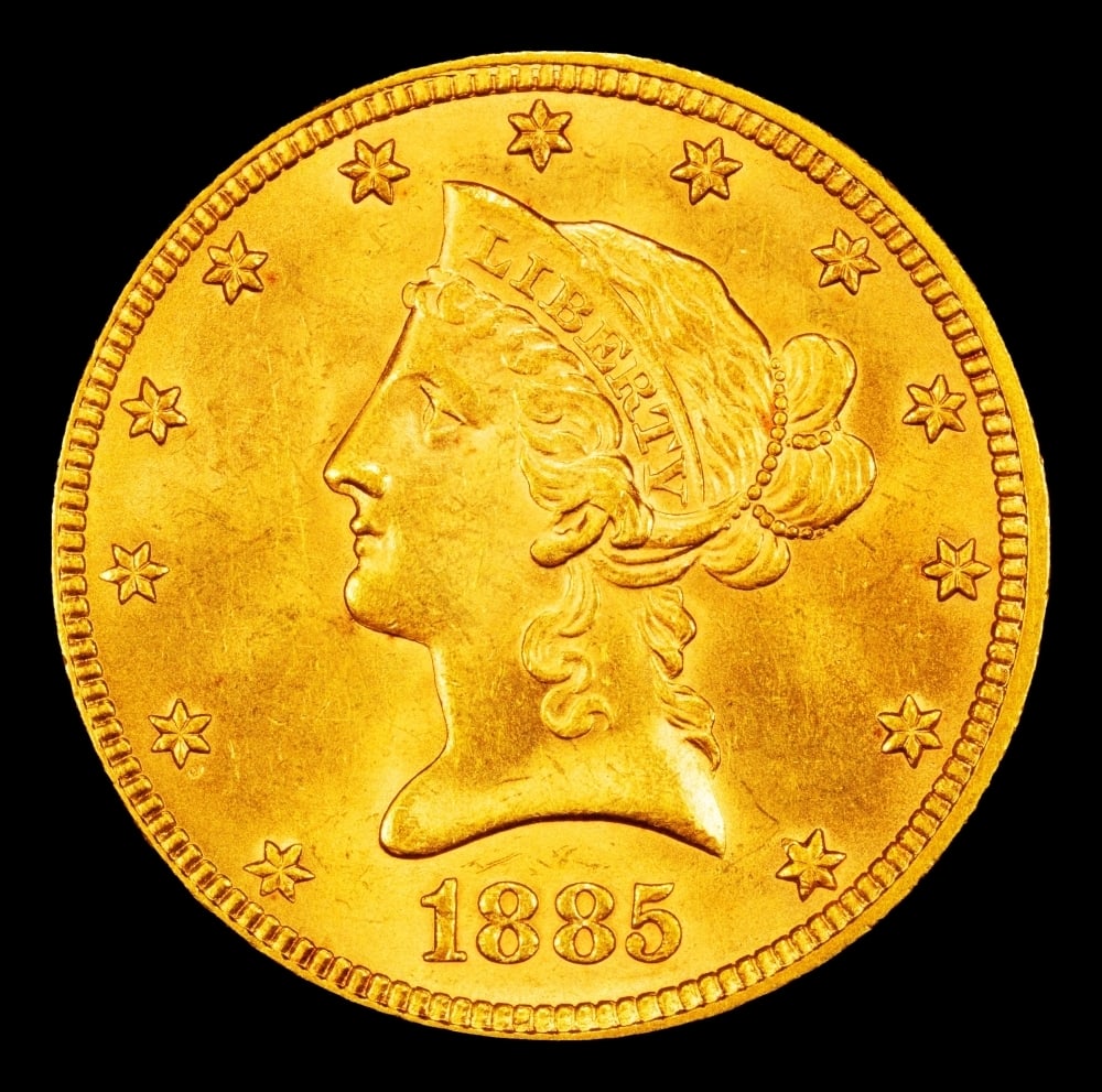 1885-p Gold Liberty Eagle Near Top Pop $10 ms65+ SEGS - 2