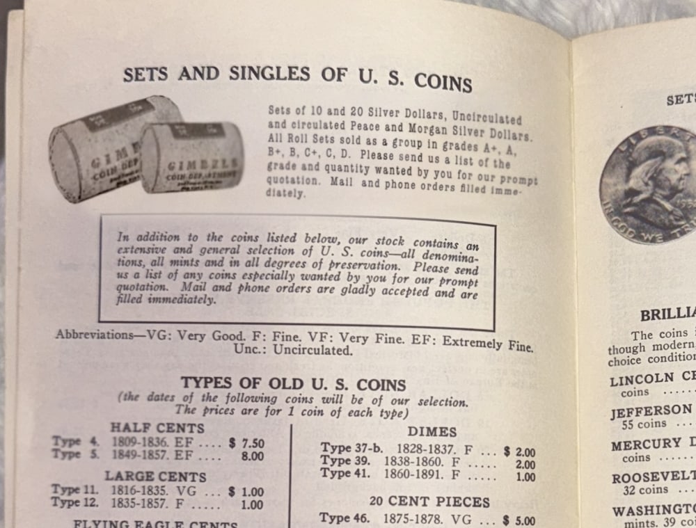 20 Coin GIMBLES Roll Circ Peace Dollar B+ - 6