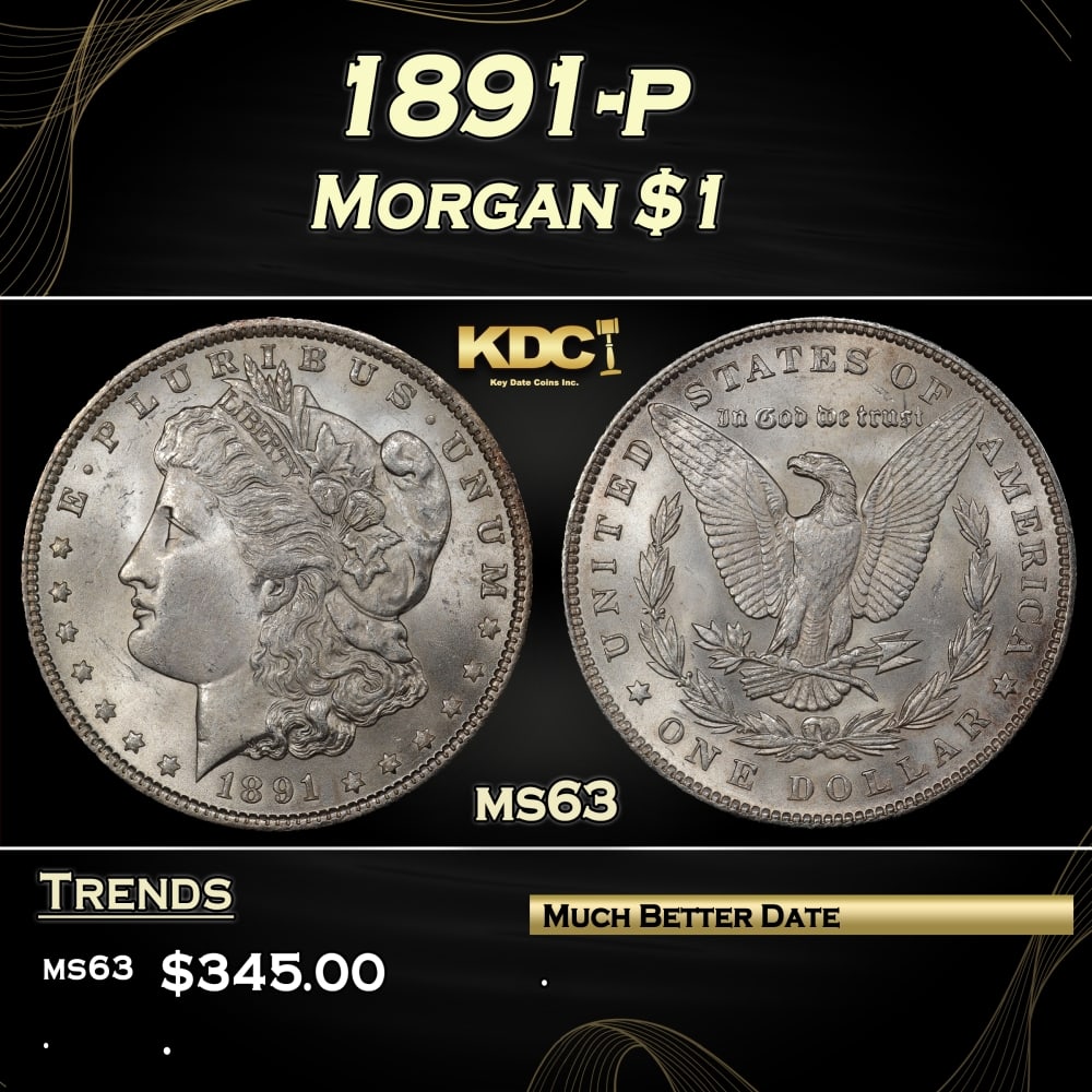 1891-p Morgan Dollar $1 Grades ms63: 1891-p Morgan Dollar $1 Grades ms63. 0