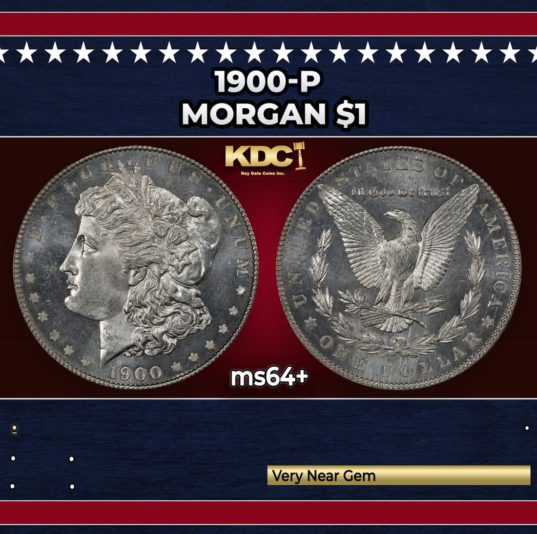 1900-p Morgan Dollar $1 Grades ms64+: 1900-p Morgan Dollar $1 Grades ms64+. Historic precious metal trends is causing increased spot pricing by the day. On auctions with set openings, we are doing our best to have items priced at their ma