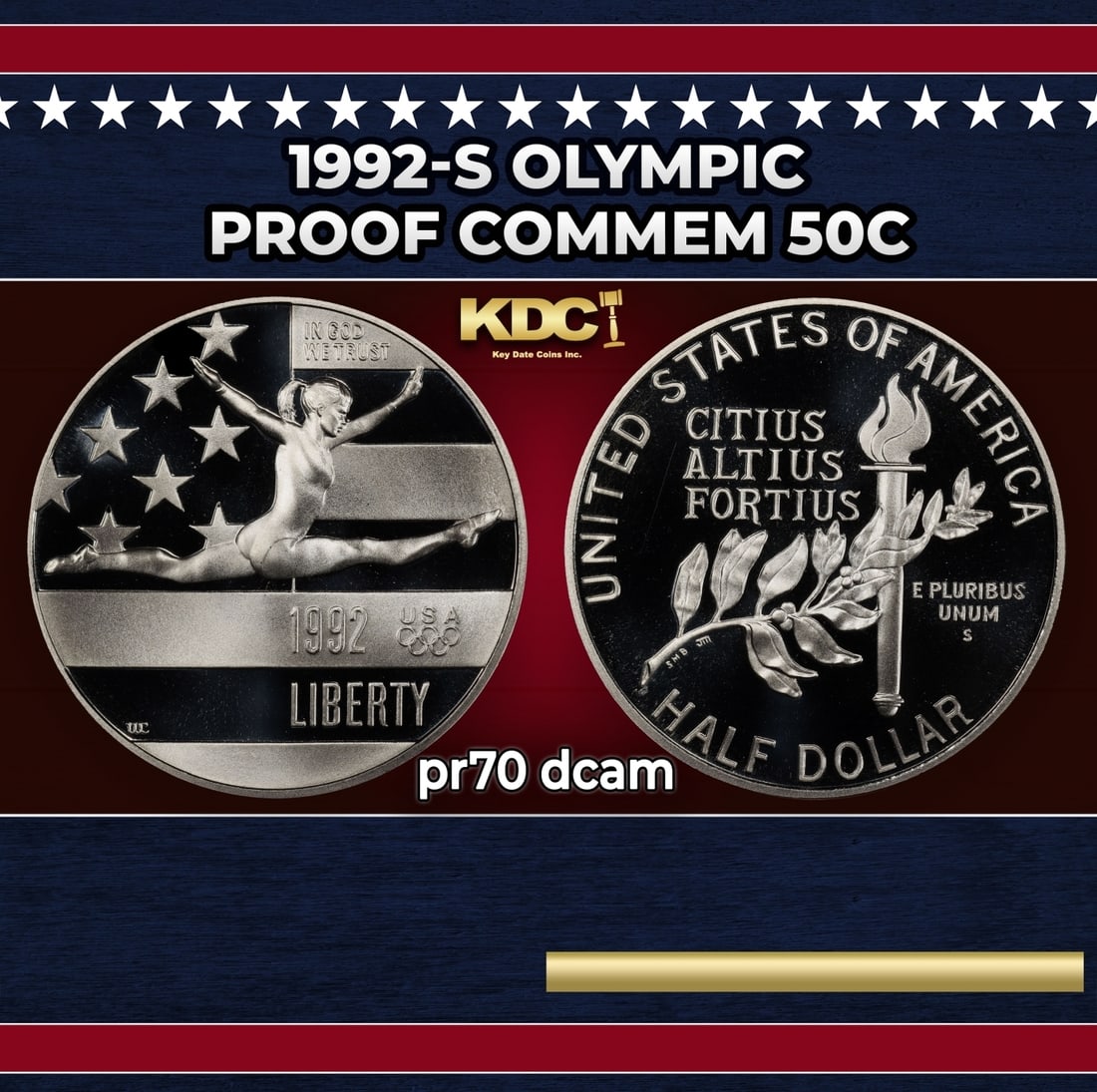 1992-s Olympic Proof Modern Commem Half Dollar 50c pr70 dcam SEGS: 1992-s Olympic Modern Commem Half Dollar 50c pr70 dcam SEGS. Historic precious metal trends is causing increased spot pricing by the day. On auctions with set openings, we are doing our best to have i