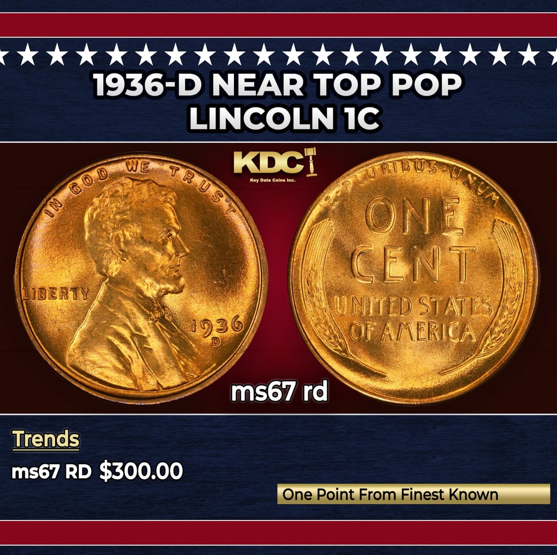1936-d Lincoln Cent Near Top Pop 1c ms67 rd SEGS: 1936-d Near Top Pop Lincoln Cent 1c ms67 rd SEGS. Historic precious metal trends is causing increased spot pricing by the day. On auctions with set openings, we are doing our best to have items priced