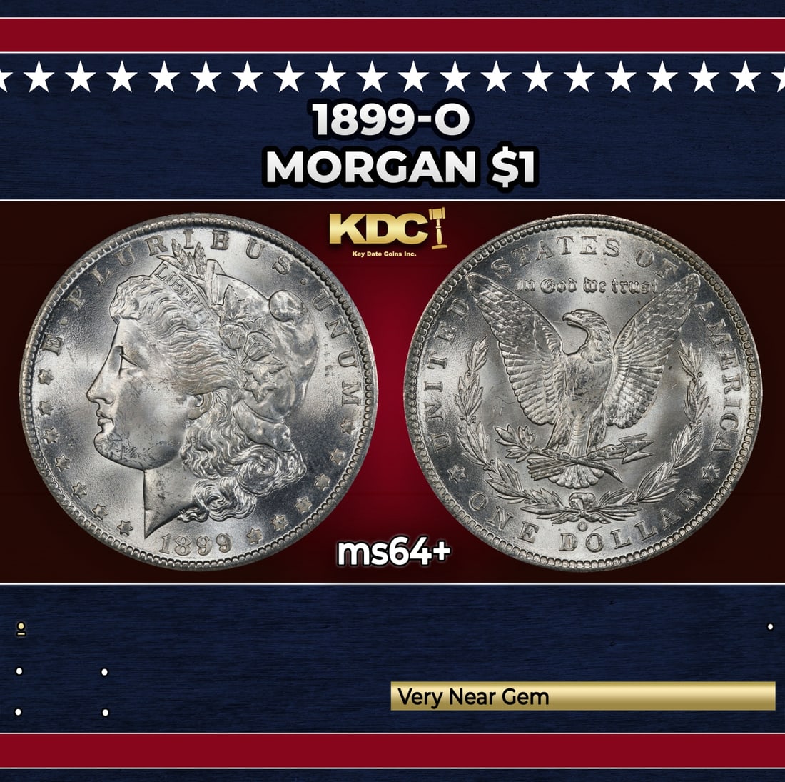 1899-o Morgan Dollar $1 Grades ms64+: 1899-o Morgan Dollar $1 Grades ms64+. Historic precious metal trends is causing increased spot pricing by the day. On auctions with set openings, we are doing our best to have items priced at their ma