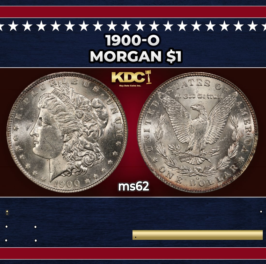 1900-o Morgan Dollar $1 Grades ms62: 1900-o Morgan Dollar $1 Grades ms62. Historic precious metal trends is causing increased spot pricing by the day. On auctions with set openings, we are doing our best to have items priced at their mar