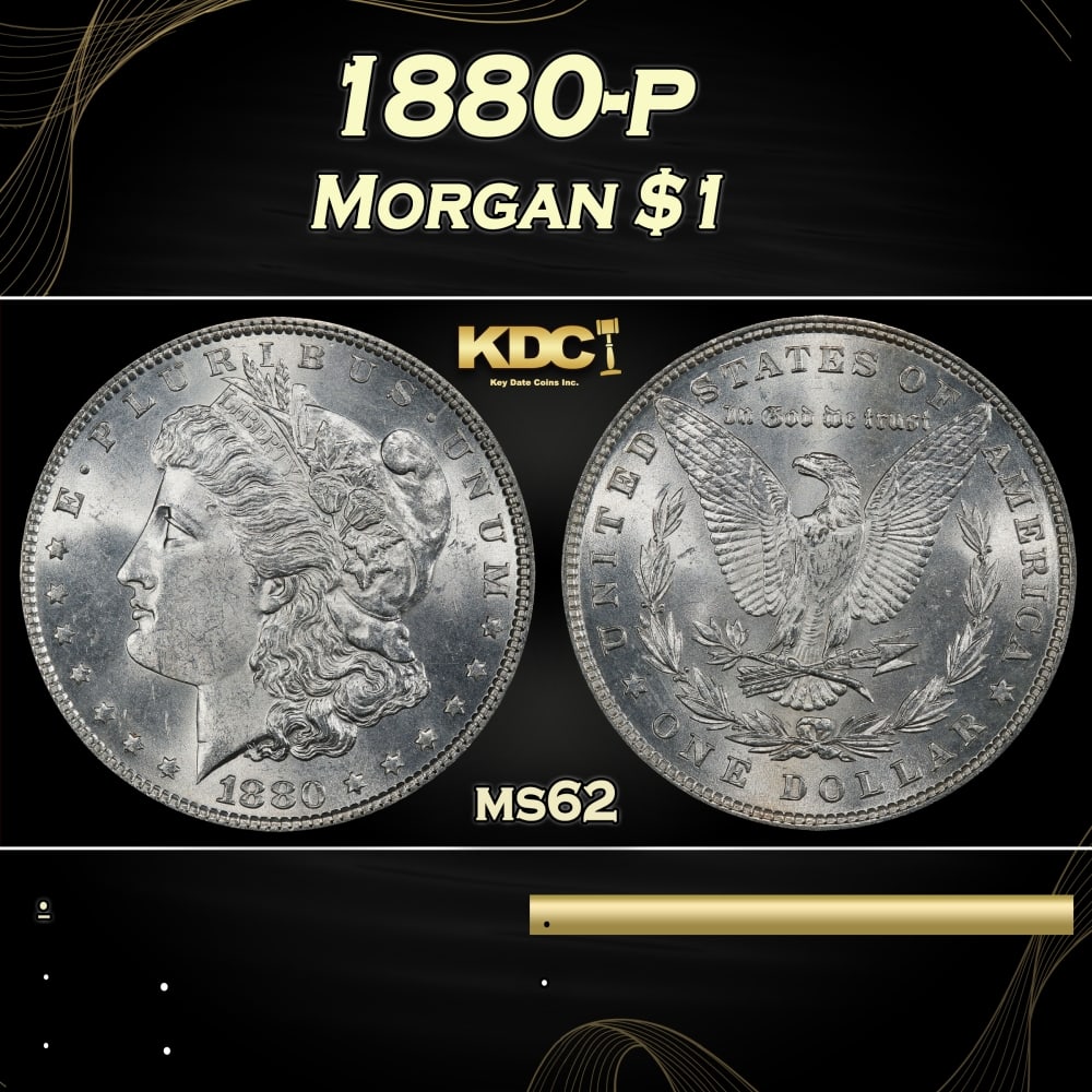 1880-p Morgan Dollar $1 Grades ms62: 1880-p Morgan Dollar $1 Grades ms62. 0