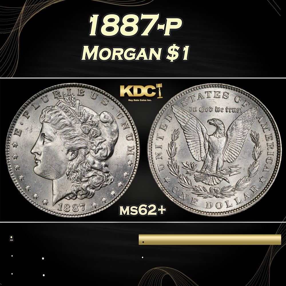1887-p Morgan Dollar $1 Grades ms62+: 1887-p Morgan Dollar $1 Grades ms62+. 0