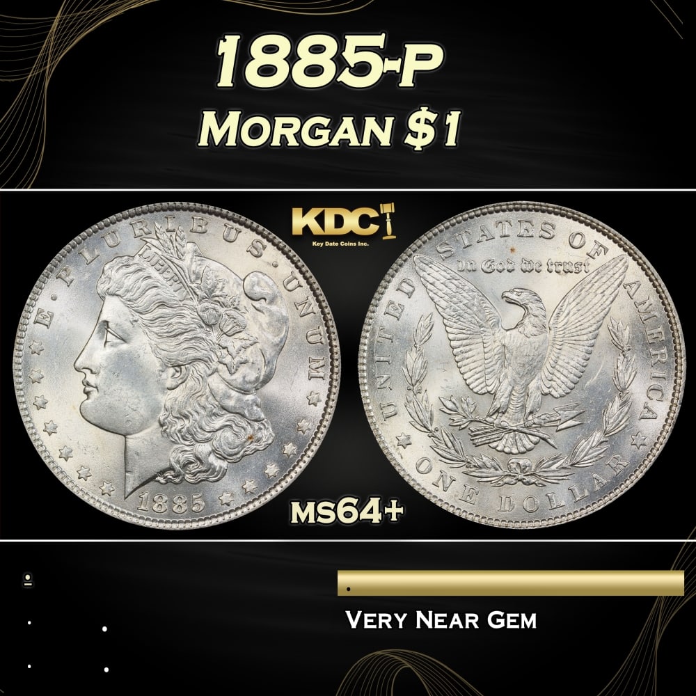 1885-p Morgan Dollar $1 Grades ms64+: 1885-p Morgan Dollar $1 Grades ms64+. 0