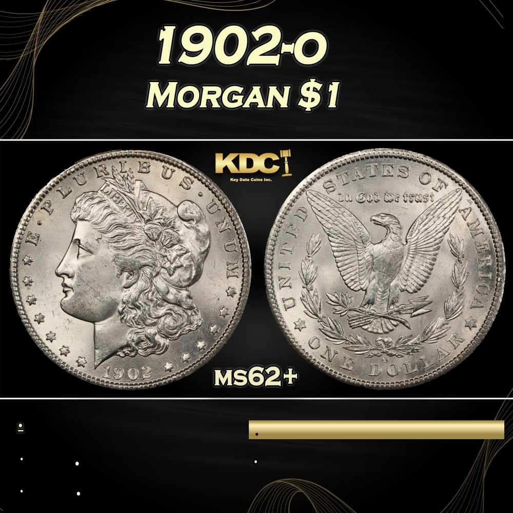 1902-o Morgan Dollar $1 Grades ms62+: 1902-o Morgan Dollar $1 Grades ms62+. 0