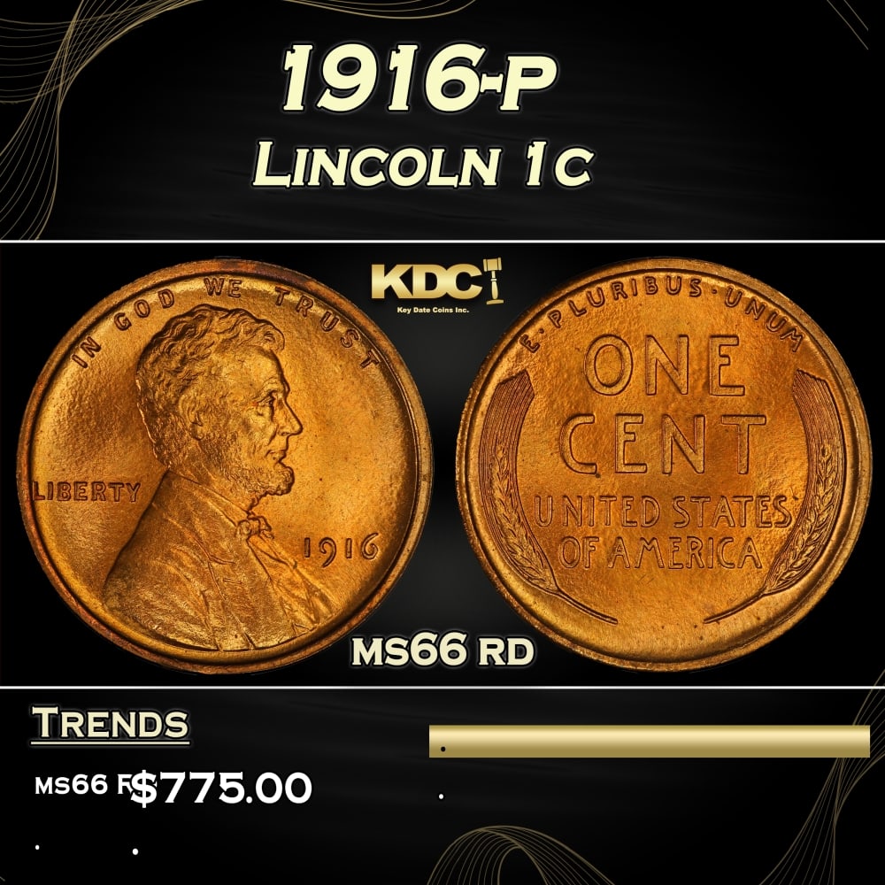 1916-p Lincoln Cent 1c Grades ms66 rd: 1916-p Lincoln Cent 1c Grades ms66 rd. 0