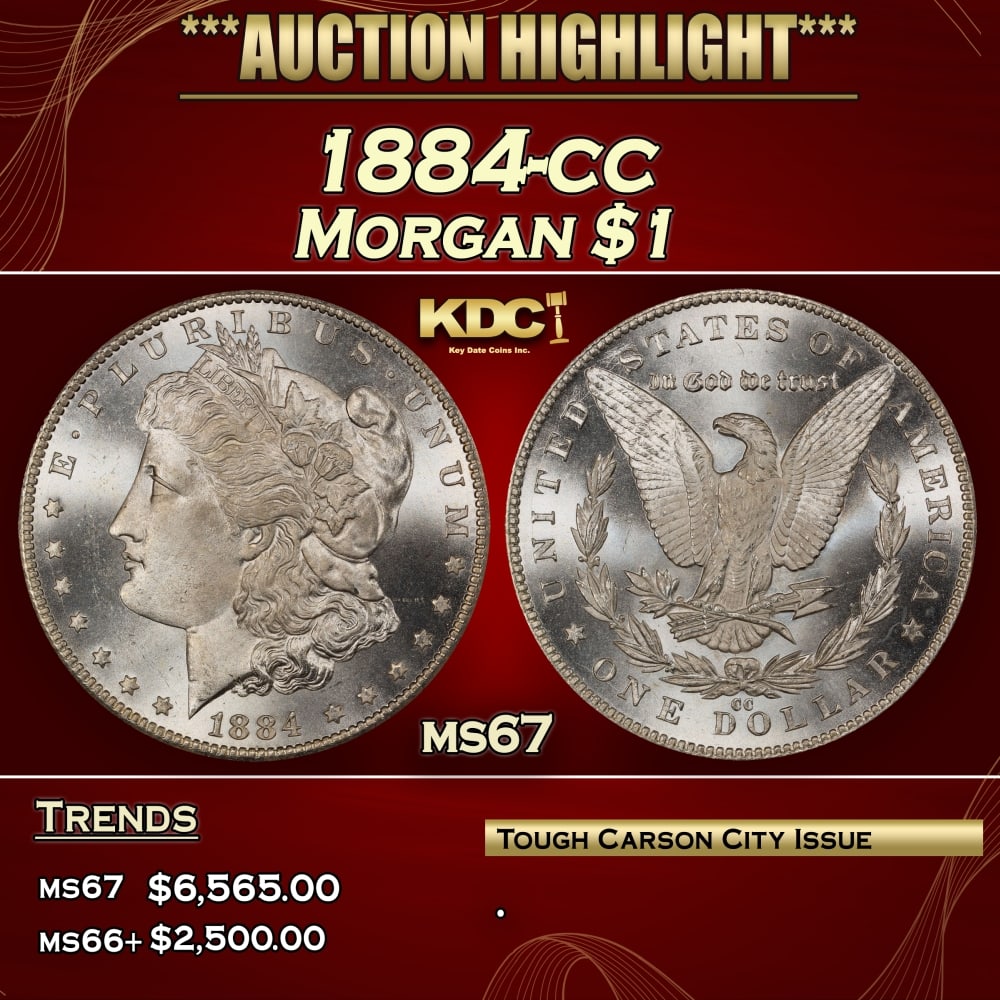1884-cc Morgan Dollar $1 ms67 SEGS: 1884-cc Morgan Dollar $1 ms67 SEGS. 0