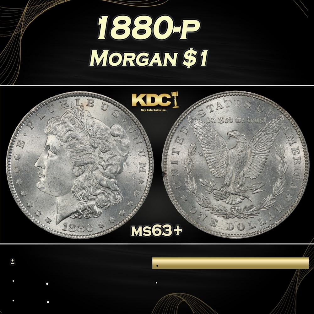 1880-p Morgan Dollar $1 Grades ms63+: 1880-p Morgan Dollar $1 Grades ms63+. 0