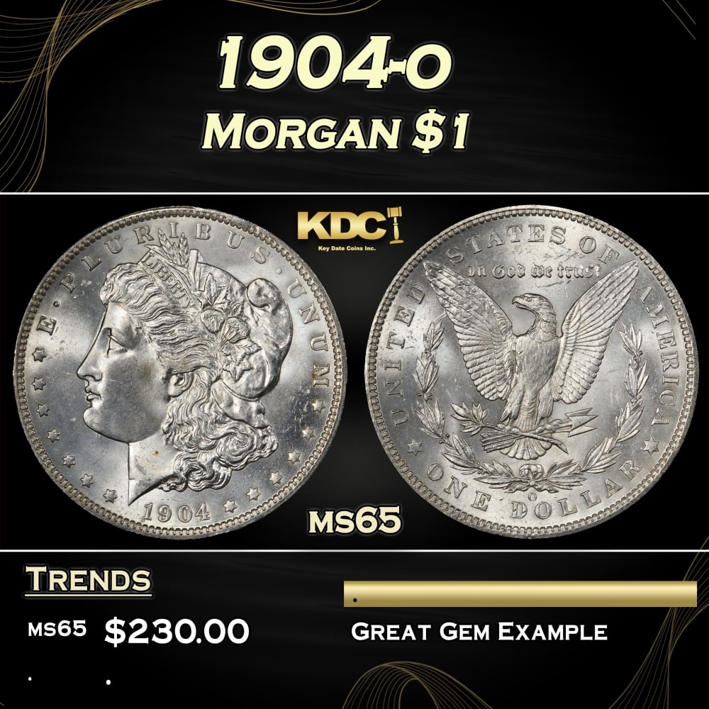 1904-o Morgan Dollar $1 Grades ms65 (1 of 3)