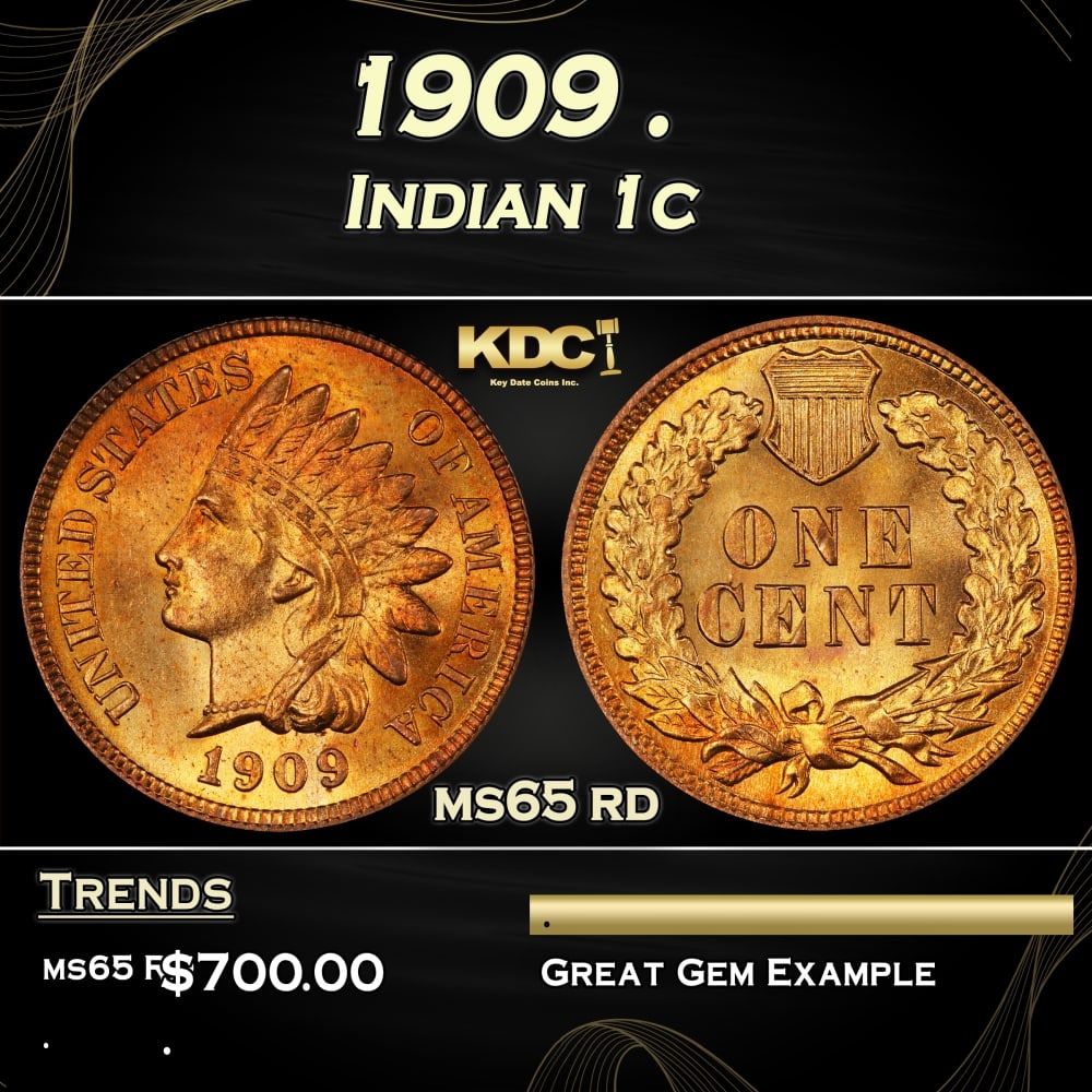 1909 Indian Cent . 1c Grades ms65 rd: 1909 . Indian Cent 1c Grades ms65 rd. 0
