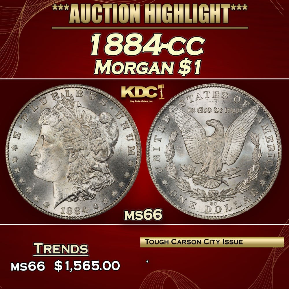 1884-cc Morgan Dollar $1 ms66 SEGS: 1884-cc Morgan Dollar $1 ms66 SEGS. 0