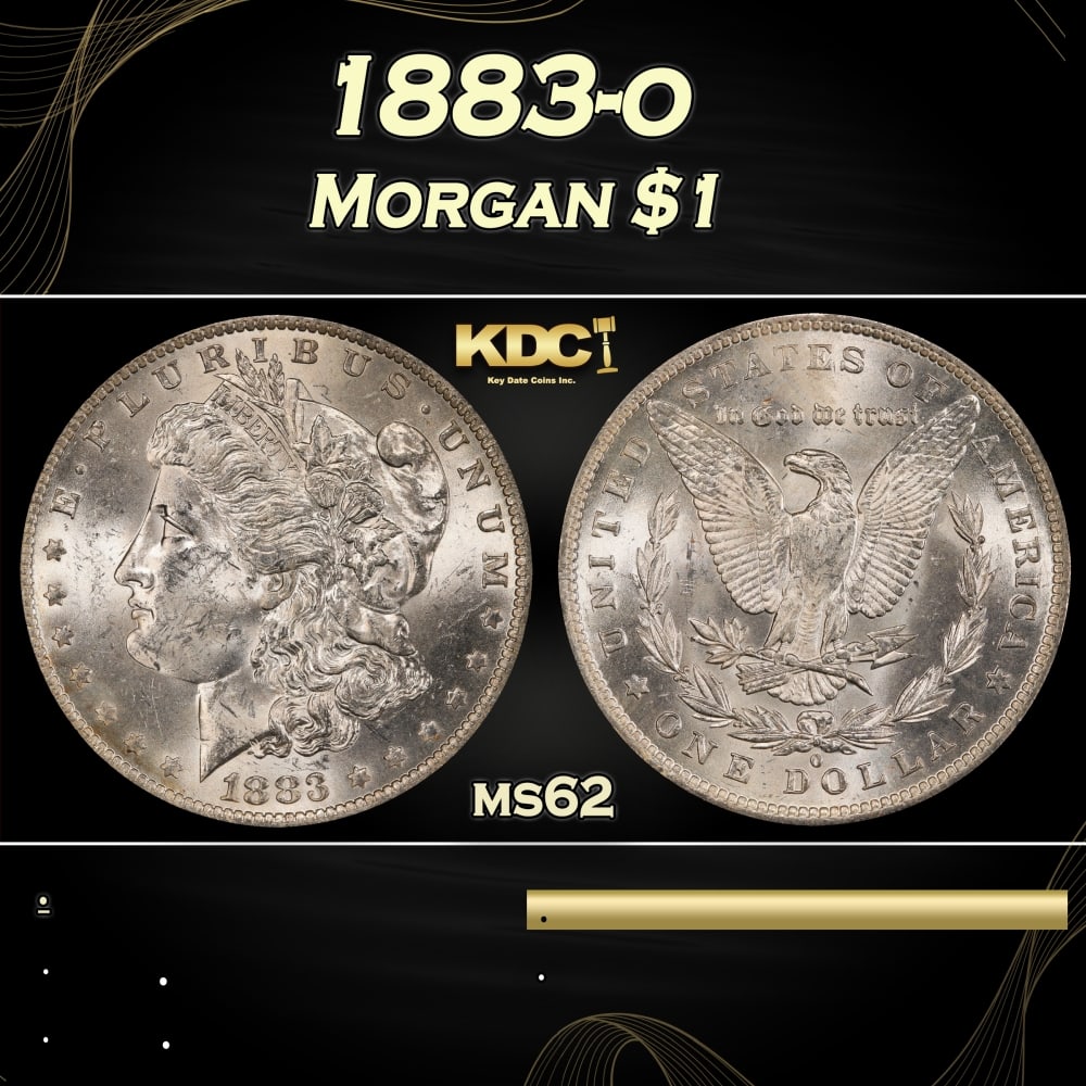 1883-o Morgan Dollar $1 Grades ms62: 1883-o Morgan Dollar $1 Grades ms62. 0