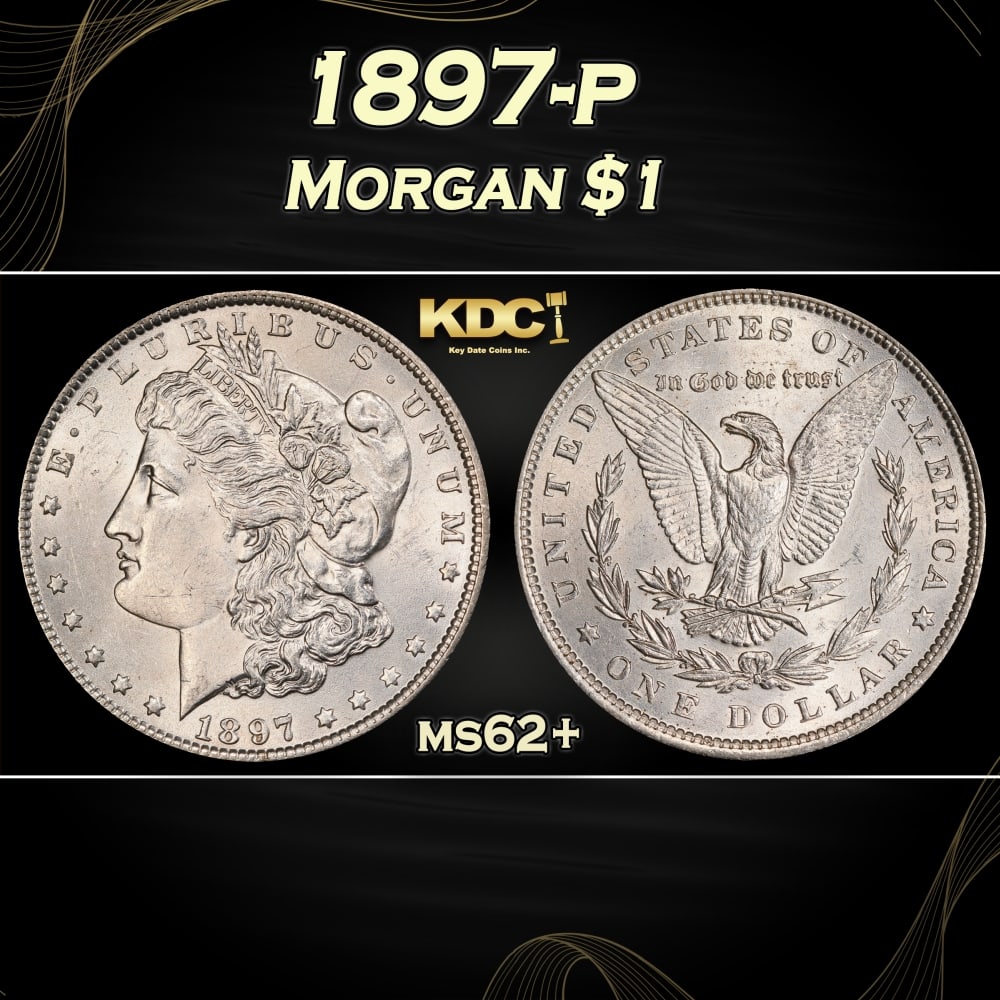 1897-p Morgan Dollar $1 Grades ms62+: 1897-p Morgan Dollar $1 Grades ms62+. 0