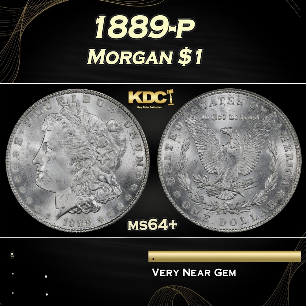 1889-p Morgan Dollar $1 Grades ms64+: 1889-p Morgan Dollar $1 Grades ms64+. 0