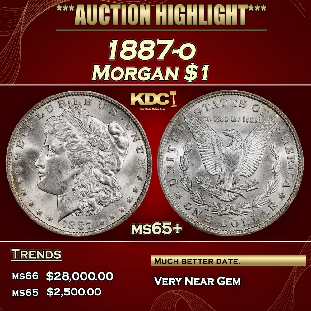 1887-o Morgan Dollar $1 ms65+ SEGS (1 of 3)