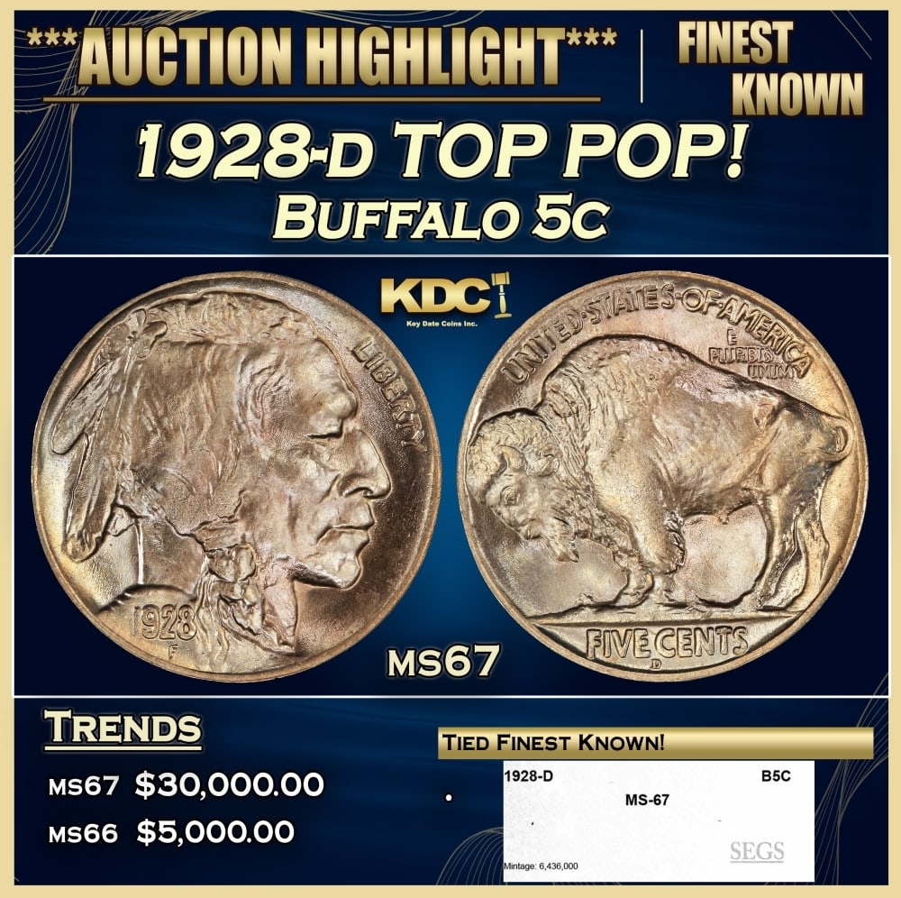 1913-d Ty I Buffalo Nickel Near Top Pop 5c ms67+ SEGS (1 of 4)
