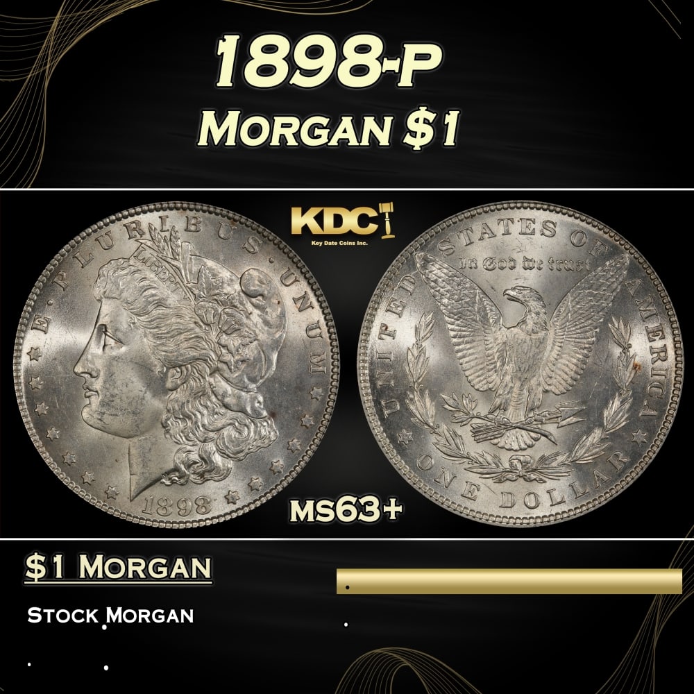 1898-p Morgan Dollar $1 Grades ms63+: 1898-p Morgan Dollar $1 Grades ms63+. 0