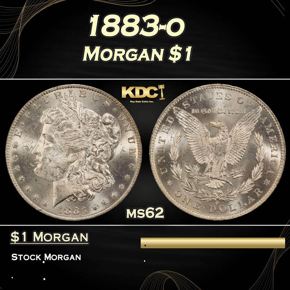 1883-o Morgan Dollar $1 Grades ms62: 1883-o Morgan Dollar $1 Grades ms62. 0