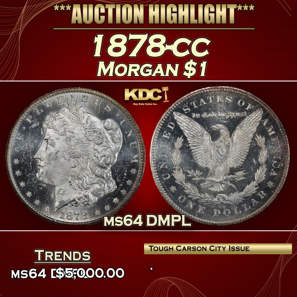 1878-cc Morgan Dollar $1 ms64 DMPL SEGS: 1878-cc Morgan Dollar $1 ms64 DMPL SEGS. 0