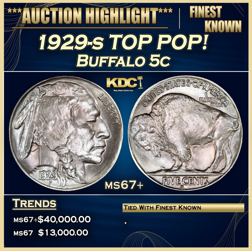 1929-s Buffalo Nickel TOP POP! 5c ms67+ SEGS (1 of 3)