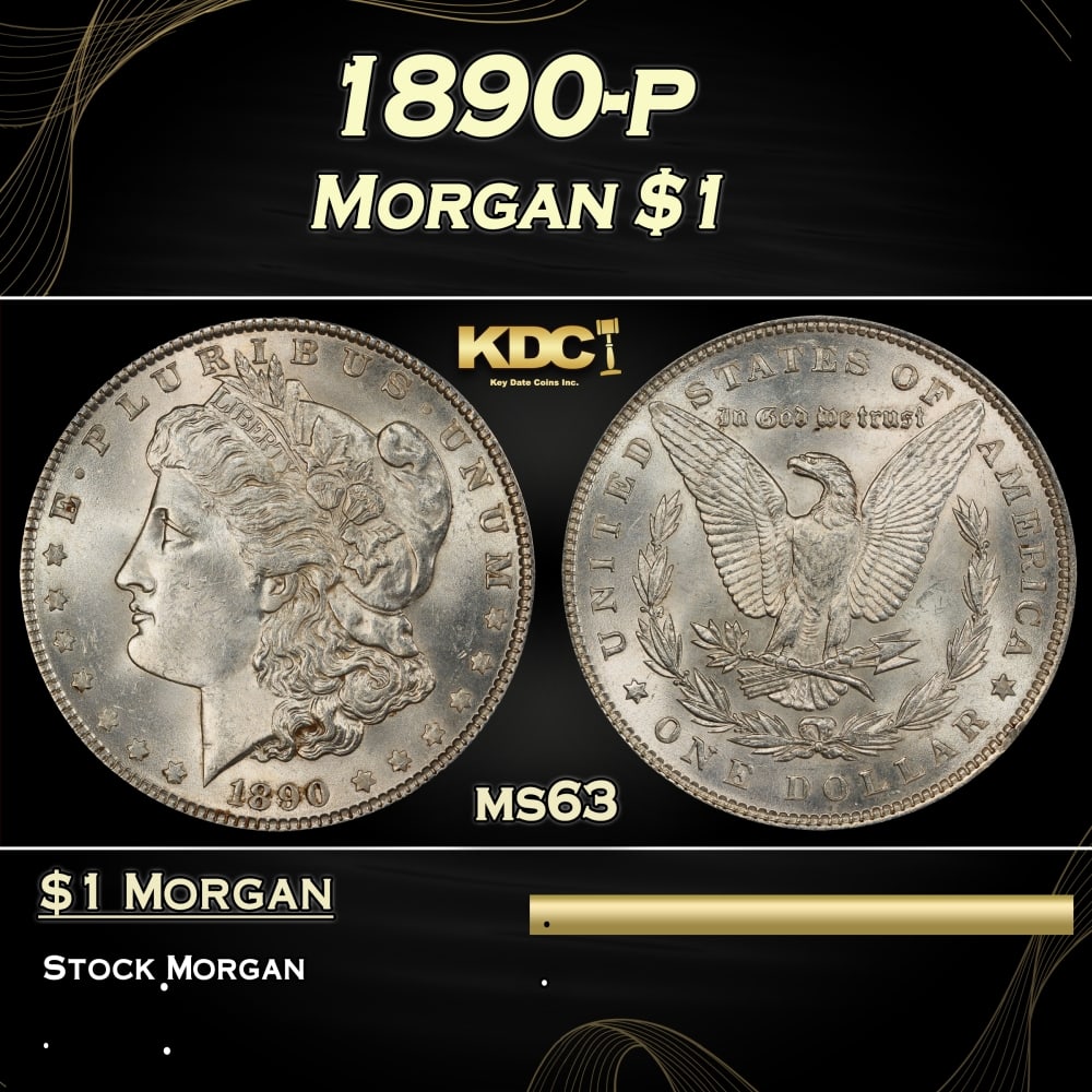 1890-p Morgan Dollar $1 Grades ms63 (1 of 3)
