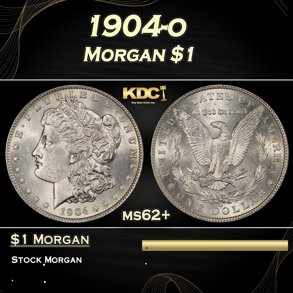 1904-o Morgan Dollar $1 Grades ms62+ (1 of 3)