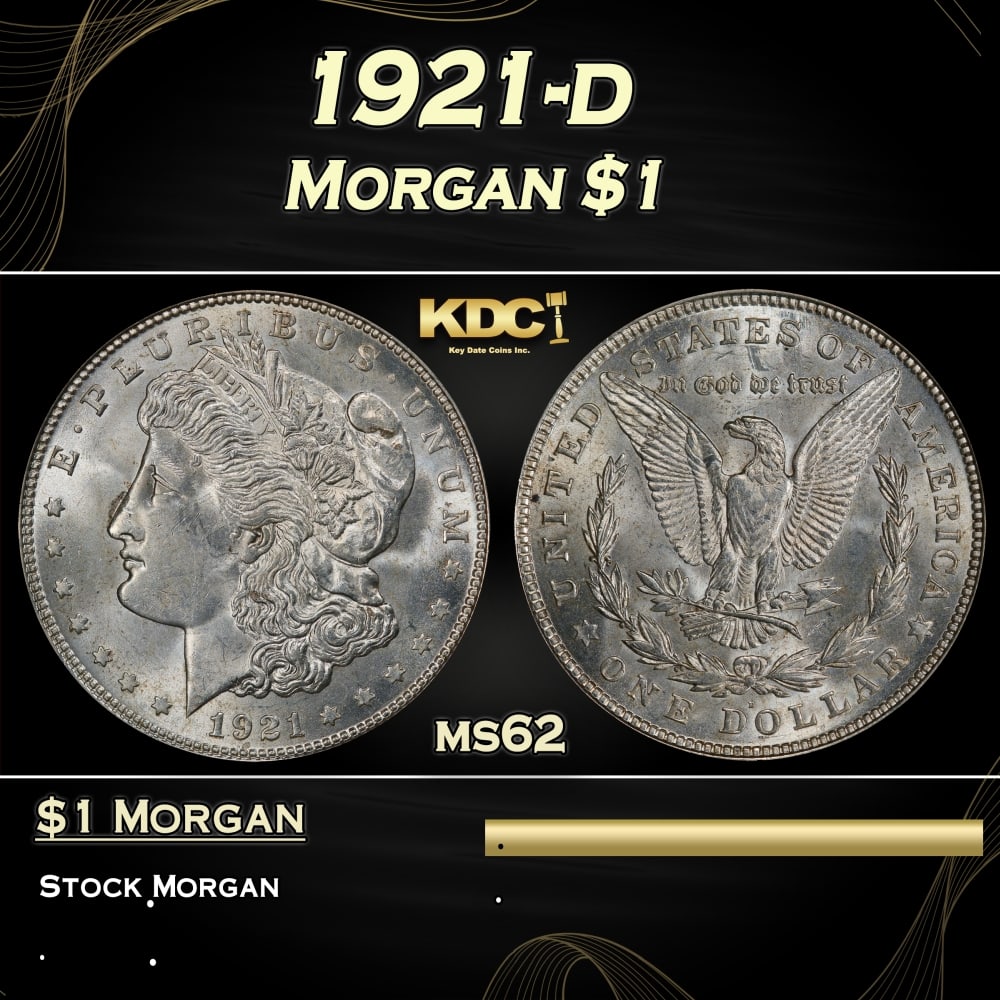 1921-d Morgan Dollar $1 Grades ms62 (1 of 3)
