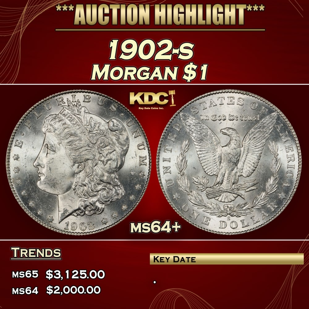 1902-s Morgan Dollar $1 ms64+ SEGS (1 of 3)