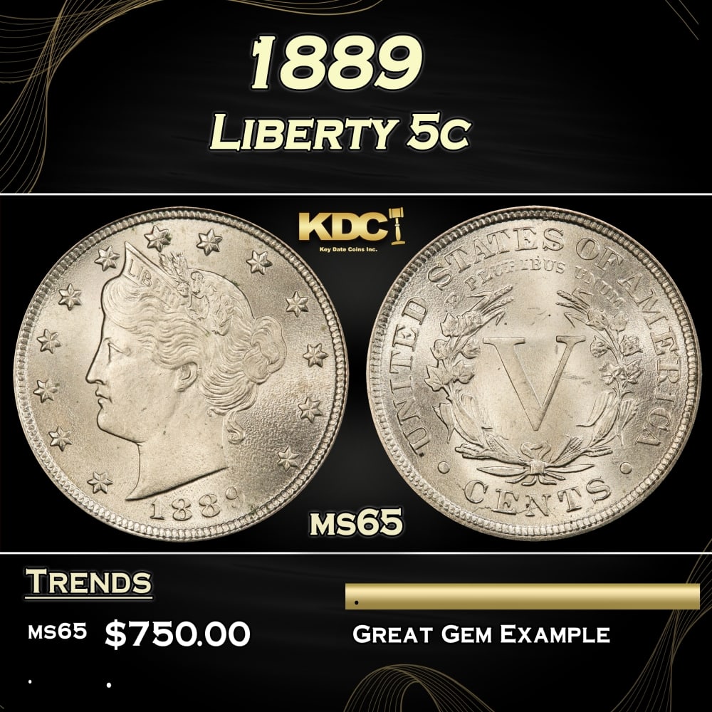 1889 Liberty Nickel 5c Grades ms65 (1 of 3)