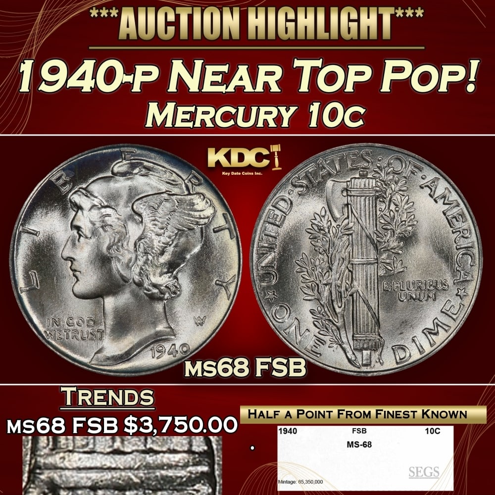 1931-p Lincoln Cent Near Top Pop 1c ms67 rd SEGS (1 of 4)