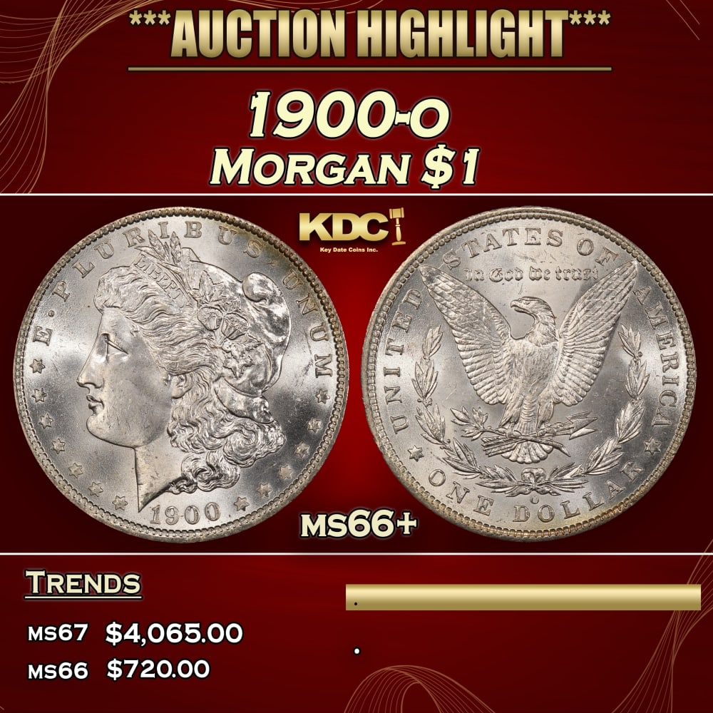 1900-o Morgan Dollar $1 ms66+ SEGS: 1900-o Morgan Dollar $1 ms66+ SEGS. 0