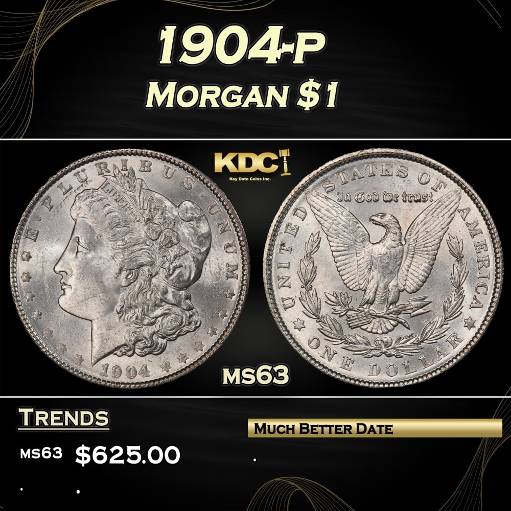 1904-p Morgan Dollar $1 Grades ms63 (1 of 3)