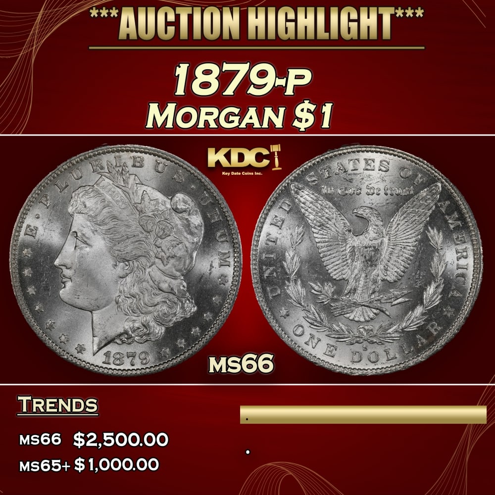 1879-p Morgan Dollar $1 ms66 SEGS (1 of 3)