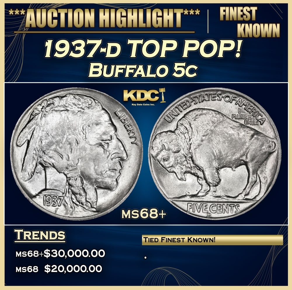 1937-d Buffalo Nickel TOP POP! 5c ms68+ SEGS (1 of 3)