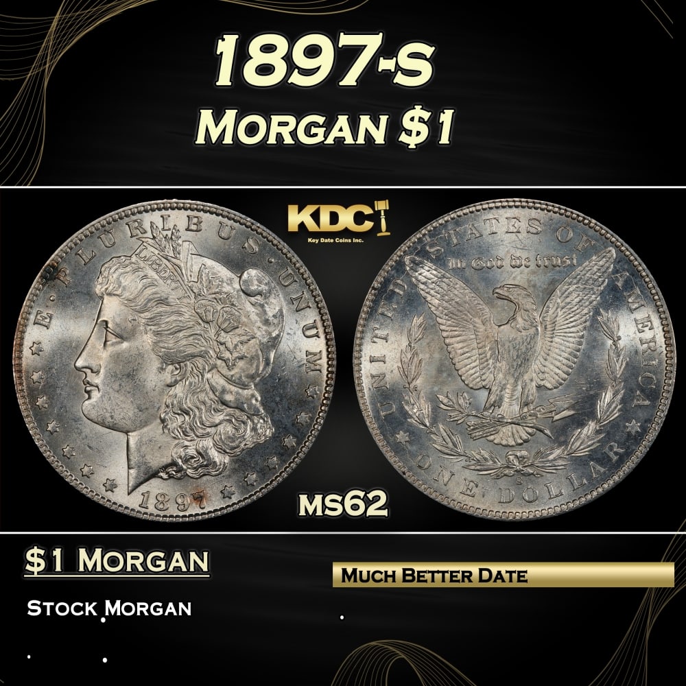 1897-s Morgan Dollar $1 Grades ms62 (1 of 3)