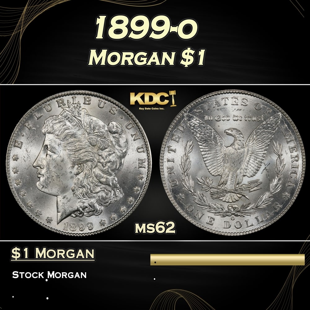 1899-o Morgan Dollar $1 Grades ms62 (1 of 3)